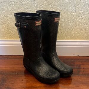 Hunter girls sparkle rain boots
